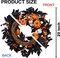 Halloween Wreath with Artificial Pumpkin Handmade Black Maple Leave Skull Pumpkin Orange Berries 20''Front Door Decorations for Indoor Outdoor Home Halloween Festival Decoration